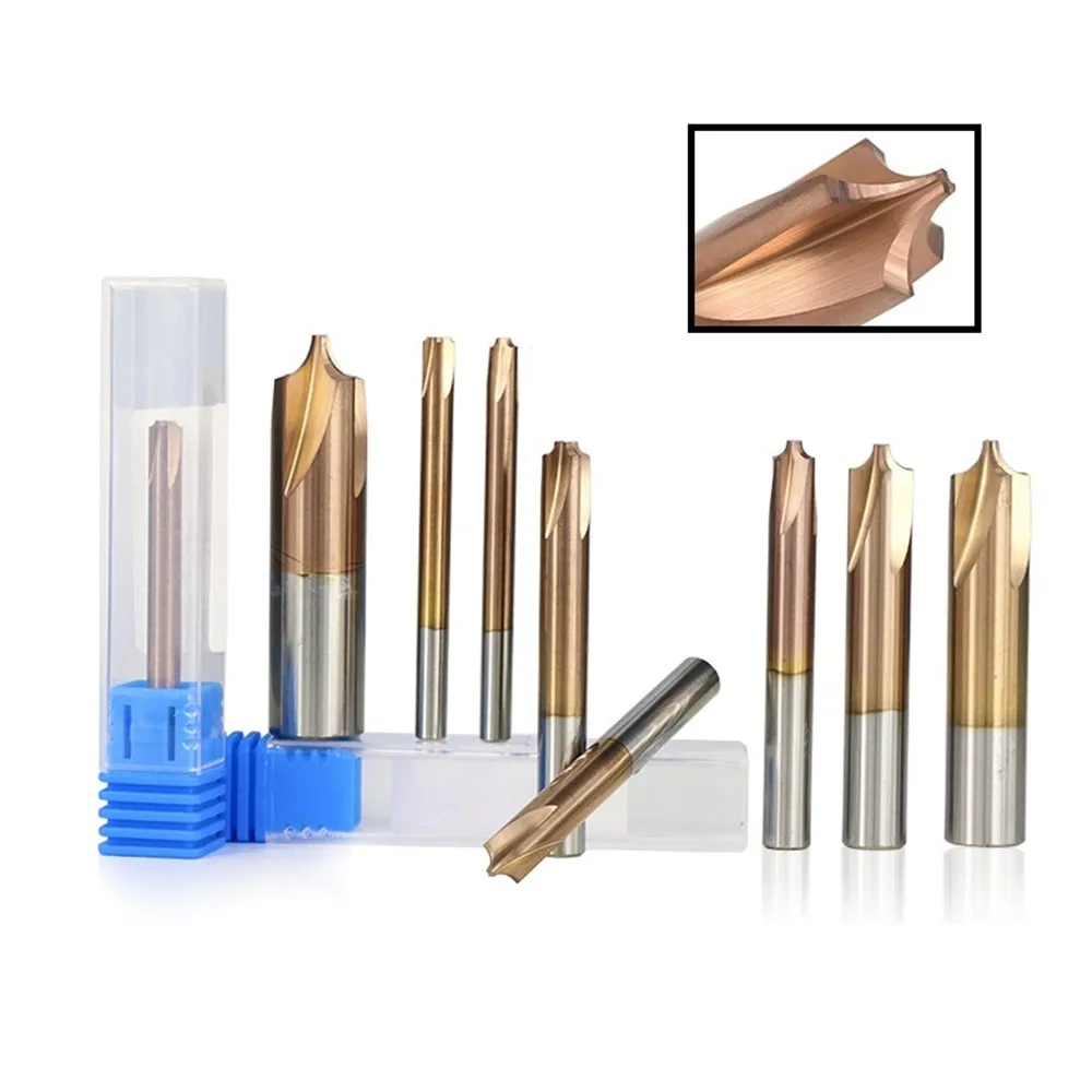

1pc ticn coated carbide end mill R0.5-R5.0 corner rounding milling cutter cnc router machine