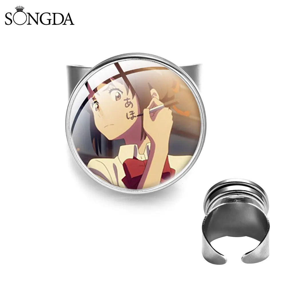 Мультяшные кольца с вашим именем хорошее качество модный художественный узор