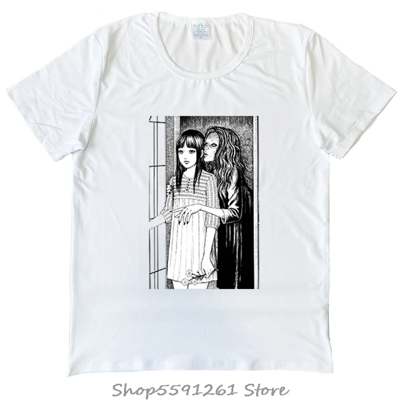 

New Junji Ito TShirt Men's Cool Short Sleeve O-neck modal T-Shirt Summer Fashion Tees Anime Hip Hop tshirt Harajuku Tops Tees