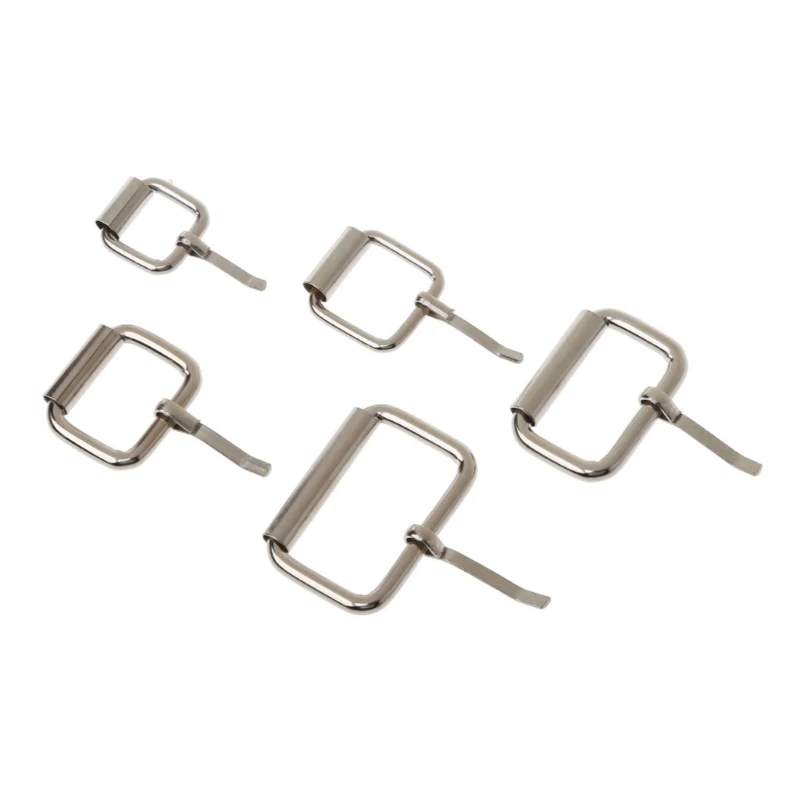 

50Pcs Assorted Multi-Purpose Sliver Metal Roller Buckle Ring Belt Bags Hardware