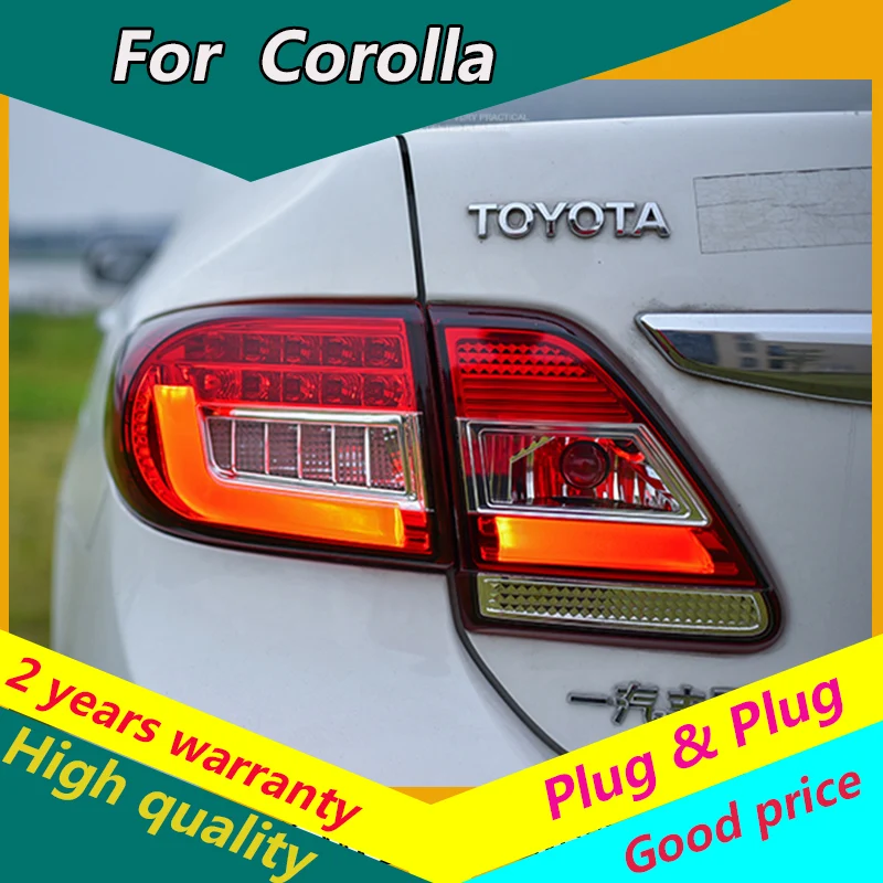 

KOWELL Car Styling Tail Lamp for Corolla Tail Lights 2011-13 Altis LED Tail Light Rear Lamp LED DRL+Brake+Park+Signal Stop Lamp