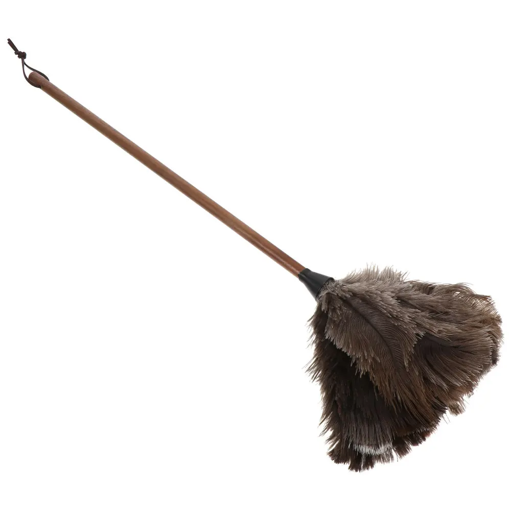 

1Pc Walnut Handle Duster Creative Feather Duster Cleaning Tool (Brown)