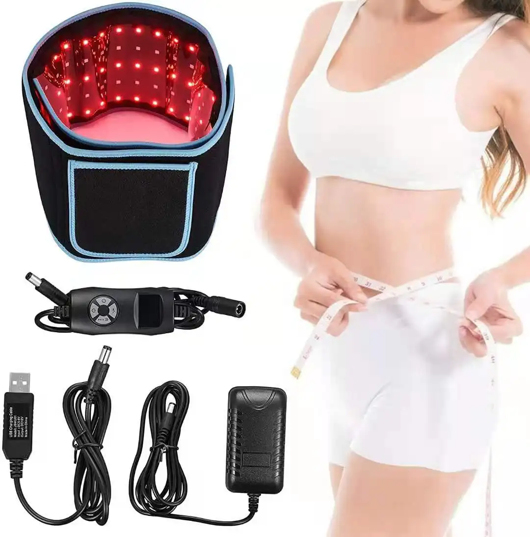 Drop shipping LED Red Light Therapy Belt Pain Relief Near Infrared Laser 660 850nm Lipo Laser Belt For Weight Loss Back Shoulder