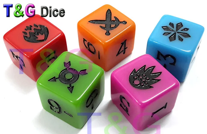 T &amp G Customize Высокое качество пользовательские кости/штампы 16 мм D6 кости для