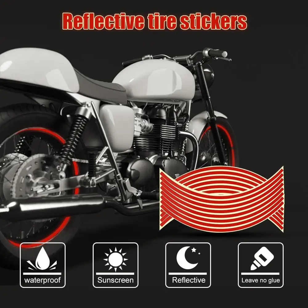 16 шт./компл. полосок светоотражающий для мотокросса велосипед Мотоцикл Авто