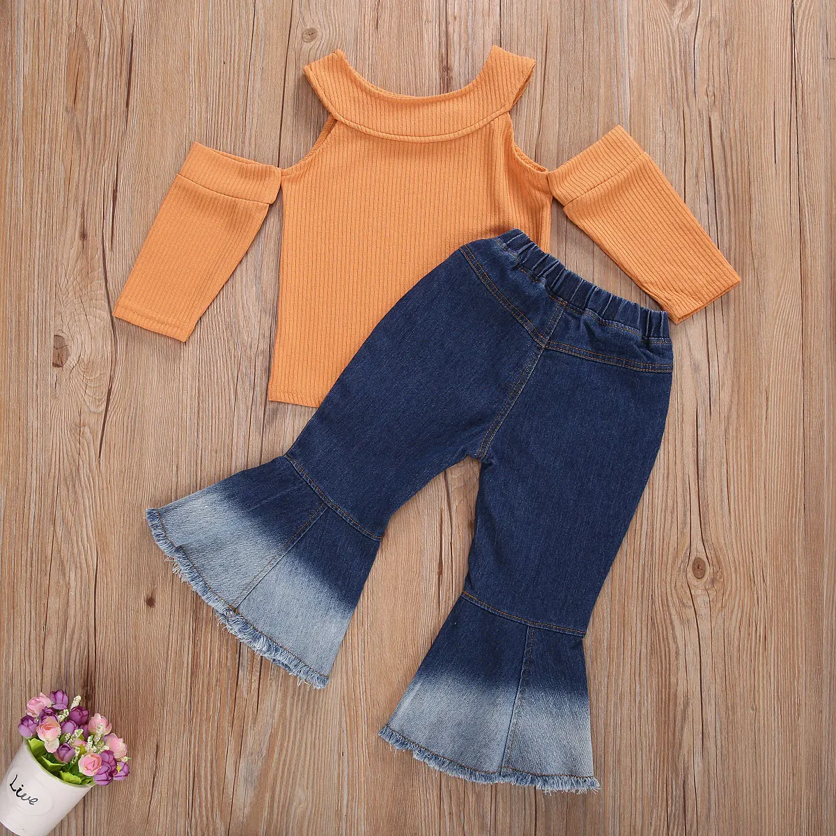 Модный вязаный комплект для маленьких девочек от 18 до 7 лет топы с вырезами на