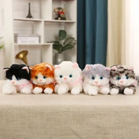 cute lifelike electric cat plush toys stuffed animal models toy with sound meow soft kawaii simulation cat toys childrens gifts