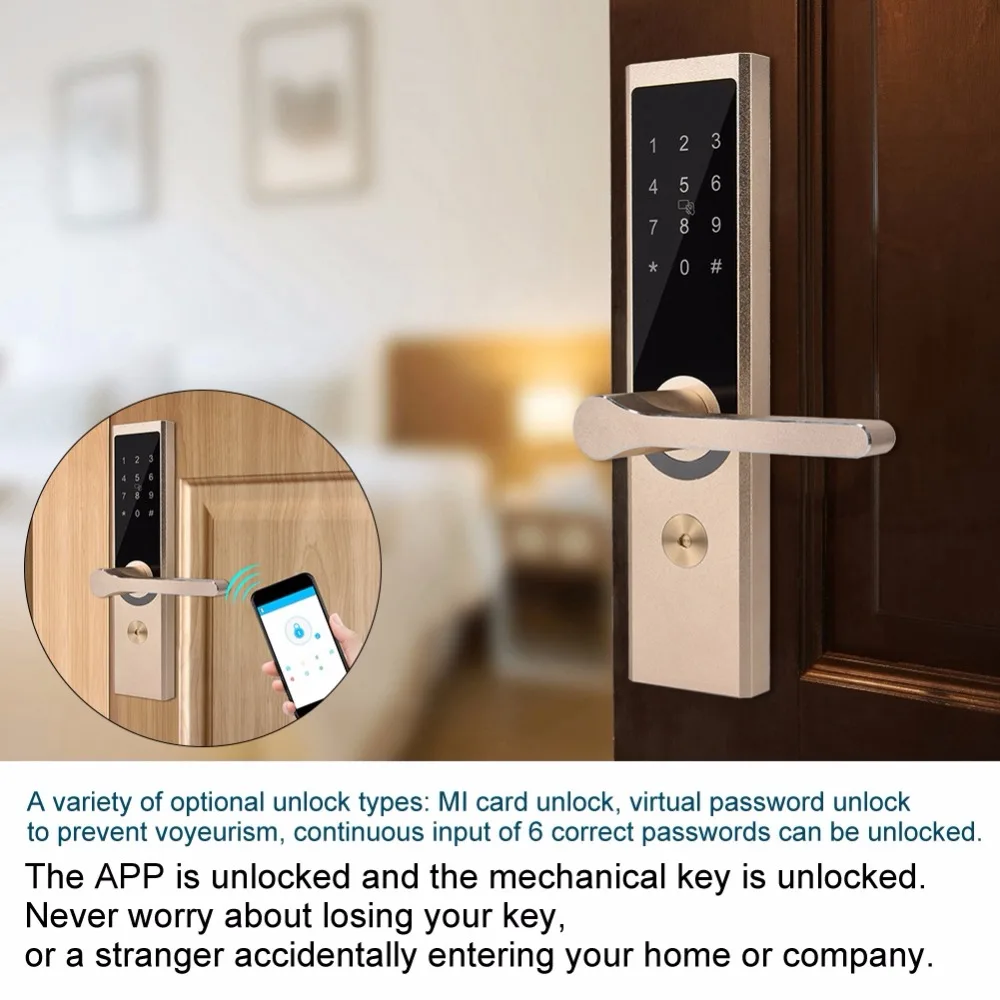 A4 приложение WiFi BT Cipher дистанционный умный дверной замок безопасности электронный дверной замок цифровой код клавиатуры заглушка для дома гостиницы квартиры