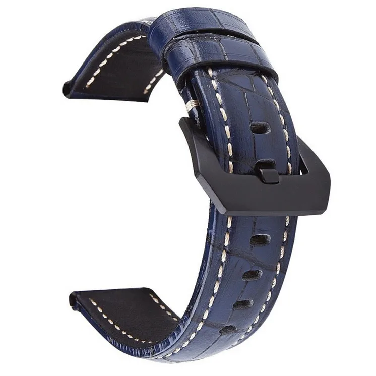 Wholesale 10PCS/lot genuine cow leather Watch band watch strap blue color 20mm 22mm 24mm 26mm size available
