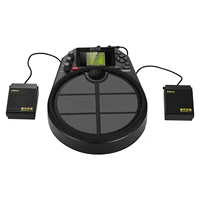 electronic drum percussion drum practice pad 15 drum kit sounds 59 demo metronome timer function lcd display with 2 foot pedals