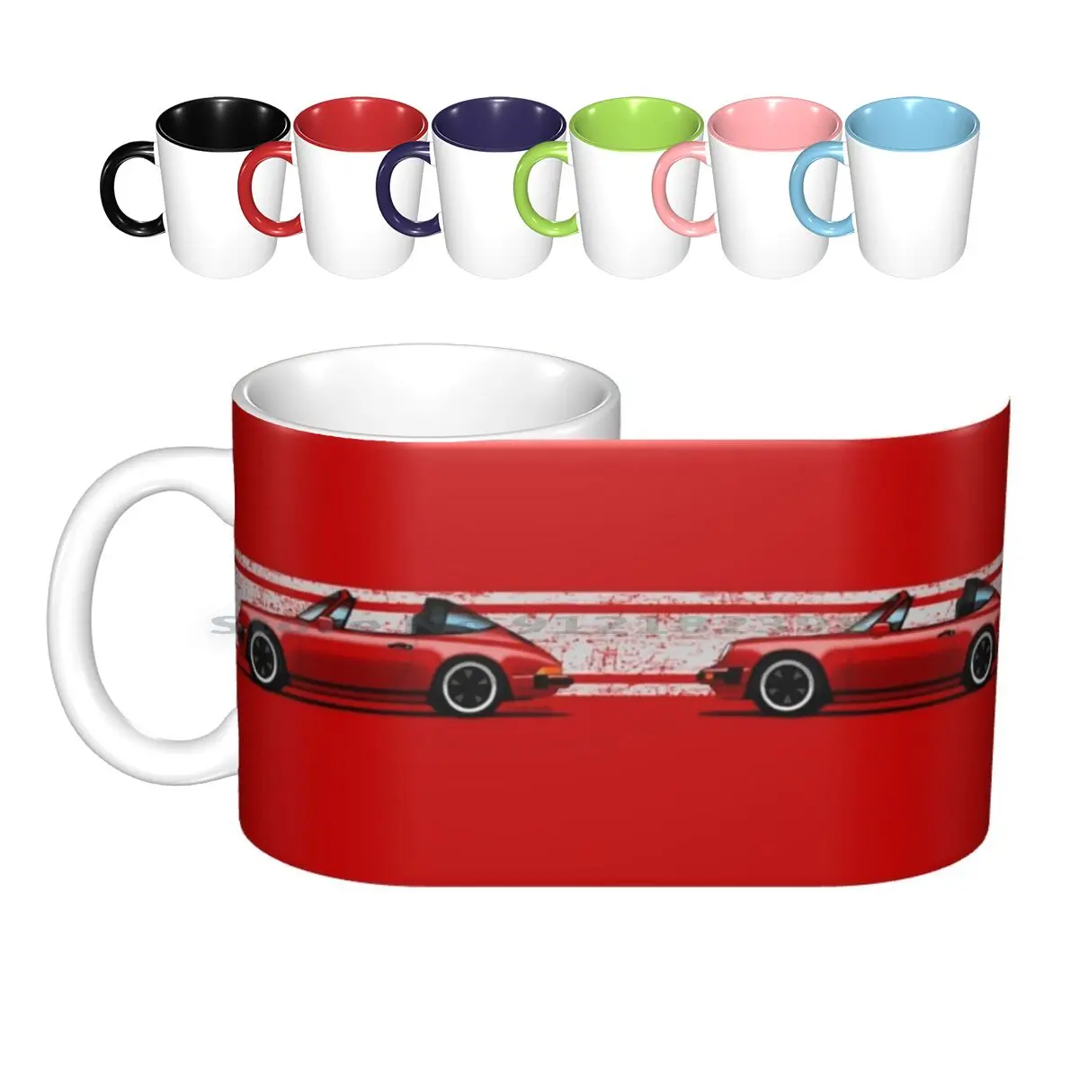 

My Drawing Of The Iconic German Sports Car With Stripes Ceramic Mugs Coffee Cups Milk Tea Mug Targa Car Sports Classic