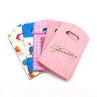 50 шт.лот, маленькие пластиковые пакеты 9x15 см, мульти-дизайн, подарочные пакеты, мешочки для браслетов, подвесок, сумки для упаковки ювелирных изделий с ручками