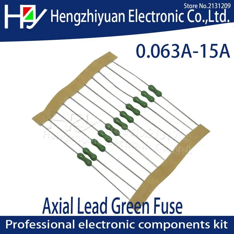 

Axial Lead Green Fuse 125/250V 1/16A 62mA 1/8A 125mA 1/4A 250mA 1A 2A 3A 3.15A 4A 5A 7A 8A 10A 15A Fast Blow Resistance Fuse