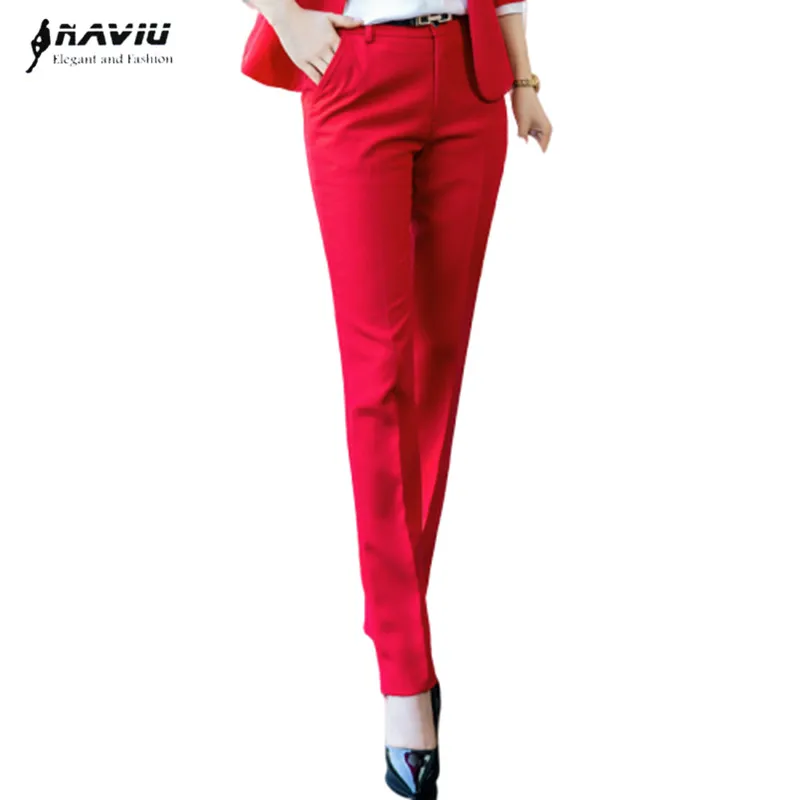 Новинка Модные высококачественные женские формальные брюки 2019 элегантные