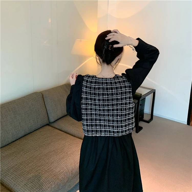 

Early Autumn Loose Dress Long Dress Long Sleeve Round Neck Fashion