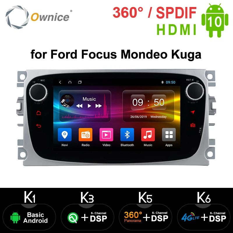 Ownice K1 Автомобильный мультимедийный плеер Android gps 2 Din dvd автомобиля для FORD/Focus/S