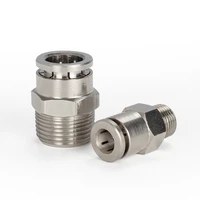 m5 18 14 38 12 bsp male x 4681012mm od hose pneumatic nickel plated brass push in quick connector release air fitting