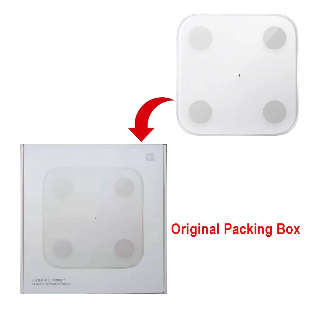 Include Package Новинка Xiaomi Smart Body Fat Scale 2 Bluetooth 5,0 тест на баланс тела Дата ИМТ Здоровье вес взвешивание весы монитор СВЕТОДИОДНЫЙ дисплей - Цвет: Include Package