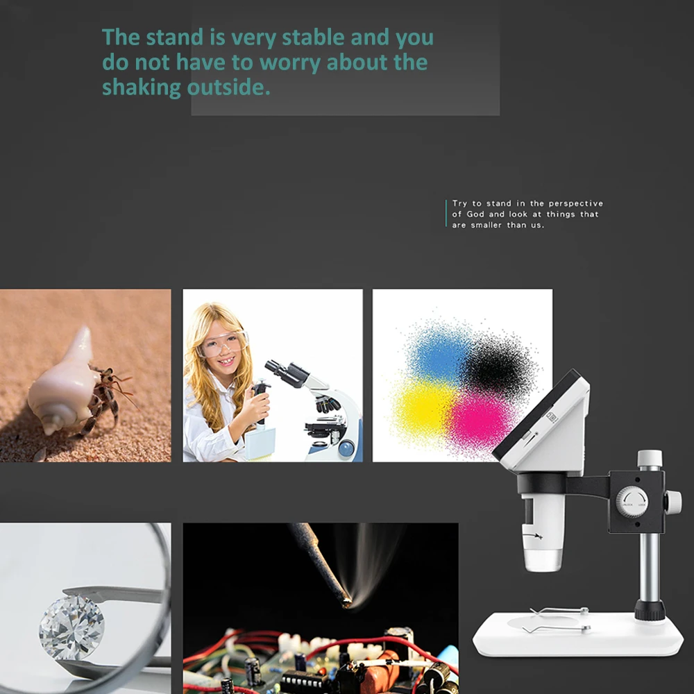 

Portable Desktop LCD Digital Microscope with High Brightness 8 LEDs and Built-in Lithium Battery