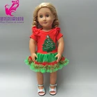 Кукла новорожденная, 18 дюймов, платье Санта-Клауса, подходит для куклы 18 дюймов, одежда для девочек, новогодние подарки