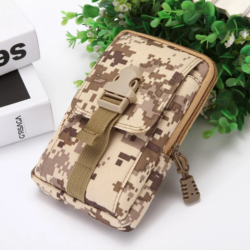 Desert digital 6 Inch Hot Mobile Phone Bag Quality Men's Cigarette Mobile Phone Waist Bag Outdoor Casual High Quality Fanny Pack - Цвет: Desert digital