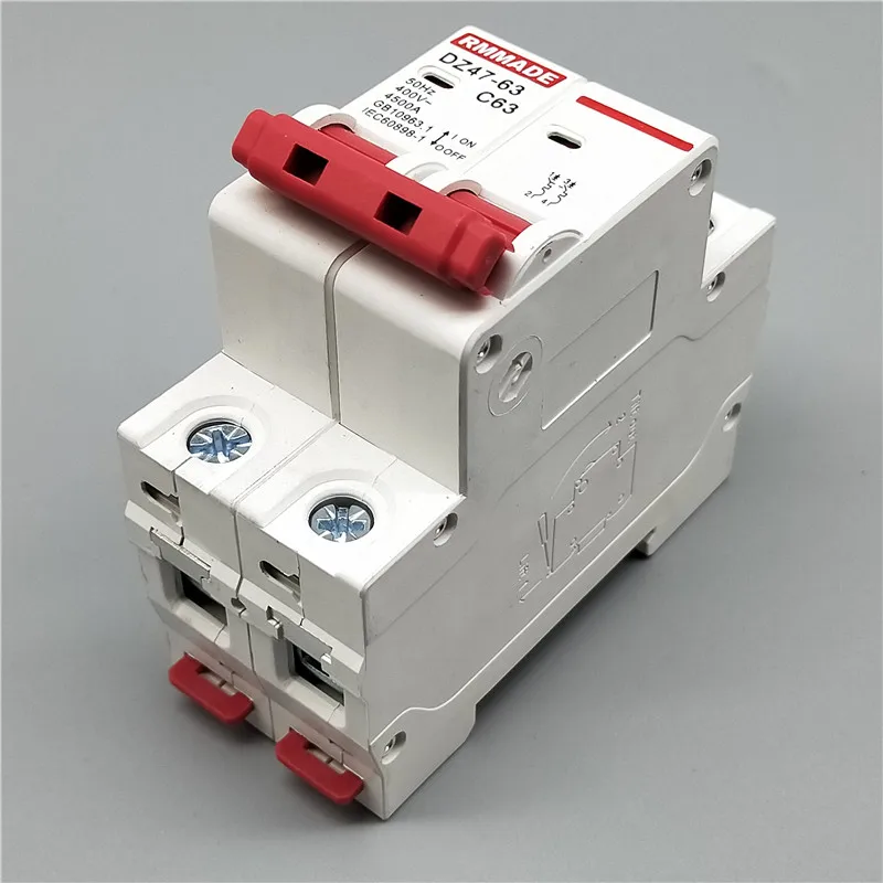 AC220V 400V DZ47 63 2P 6A 10A 16A 20A 25A 32A 40A 50A 125A Мини выключатель резной переключатель