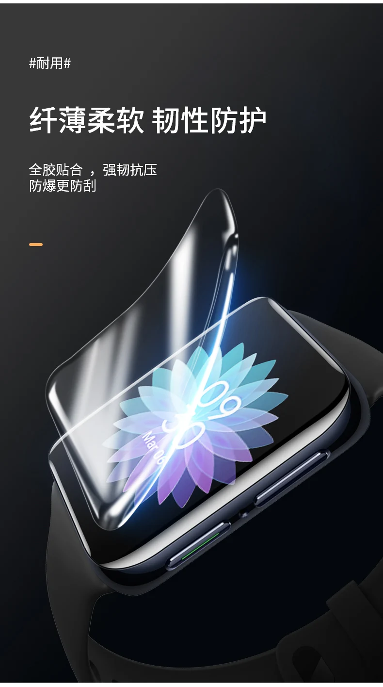 2020 Модные пленки из гидрогеля TPU, устойчивые к царапинам, для Oppo Watch 2 46 мм / 41 мм Спортивные умные пленки защитного экрана новые.