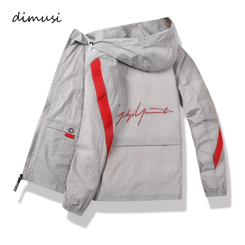 

DIMUSI Men's Polit Bomber Jackets Casual Male Outwear Thin Breathable Coats Summer Mens Sunscreen Slim Fit Jackets Clothing
