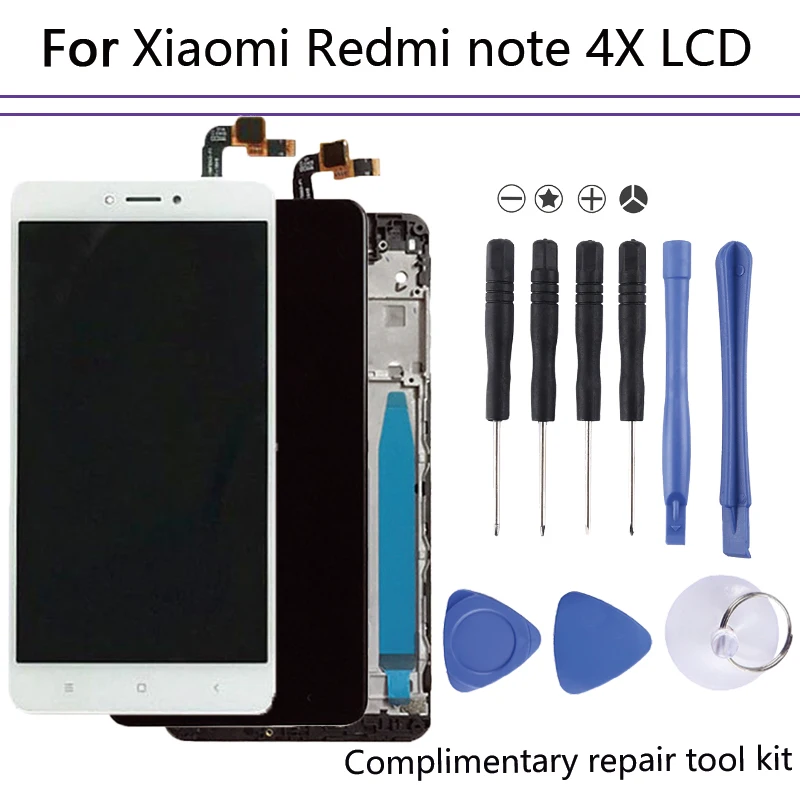 ЖК дисплей для xiaomi redmi note 4x с диагональю 5 дюйма рамкой сенсорным экраном и