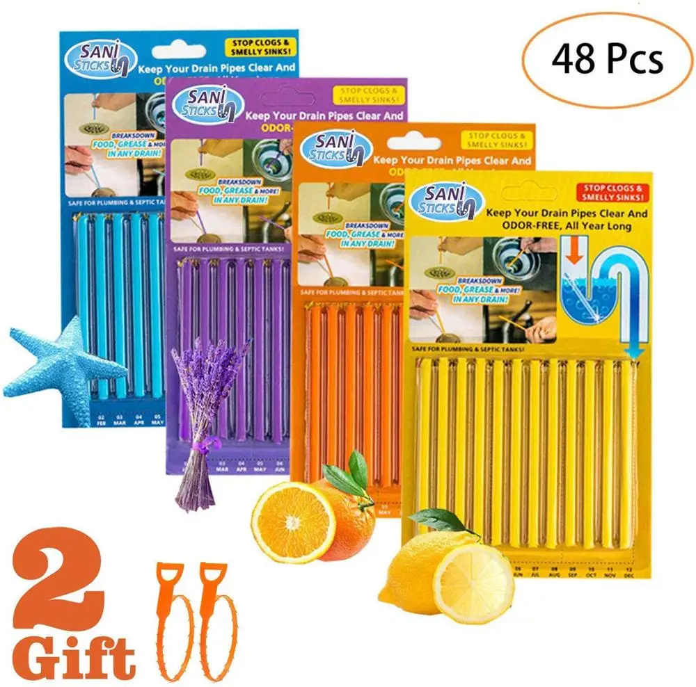 Очиститель для слива дезодорирующие палочки сливные нетоксичный дезодорант