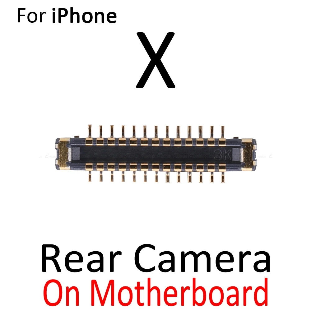 2 шт задняя камера разъем FPC для iPhone X XR XS Max на материнской плате гибкий кабель