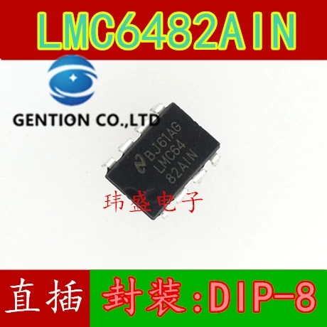 

10 шт., LMC6482AIN DIP-8 в LMC6482 LMC6482IN, рабочий усилитель в 100%, новый запас и оригинал