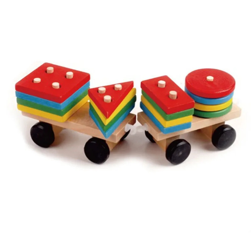 

2020 new leisure puzzle building block toy three-section train Christmas gifts