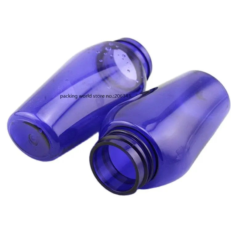 50 мл прозрачная/синяя пластиковая ПЭТ бутылка с вспенивающим насосом для