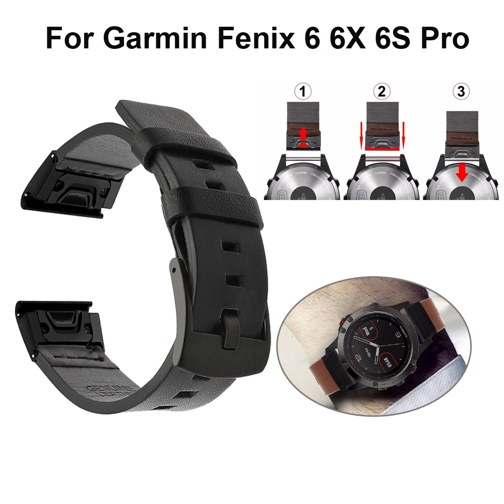 Ремешок силиконовый для Garmin Fenix 6X 6 6S Pro 5X 5 5S Plus 3 HR спортивный быстросъемный