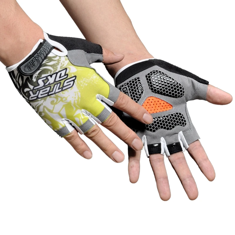 

Silicone MTB Road Riding Gloves Anti-slip Anti-sweat Half Finger Camping Hiking Gloves Gym Fitness Gloves Sports Bike Bicycle Gl