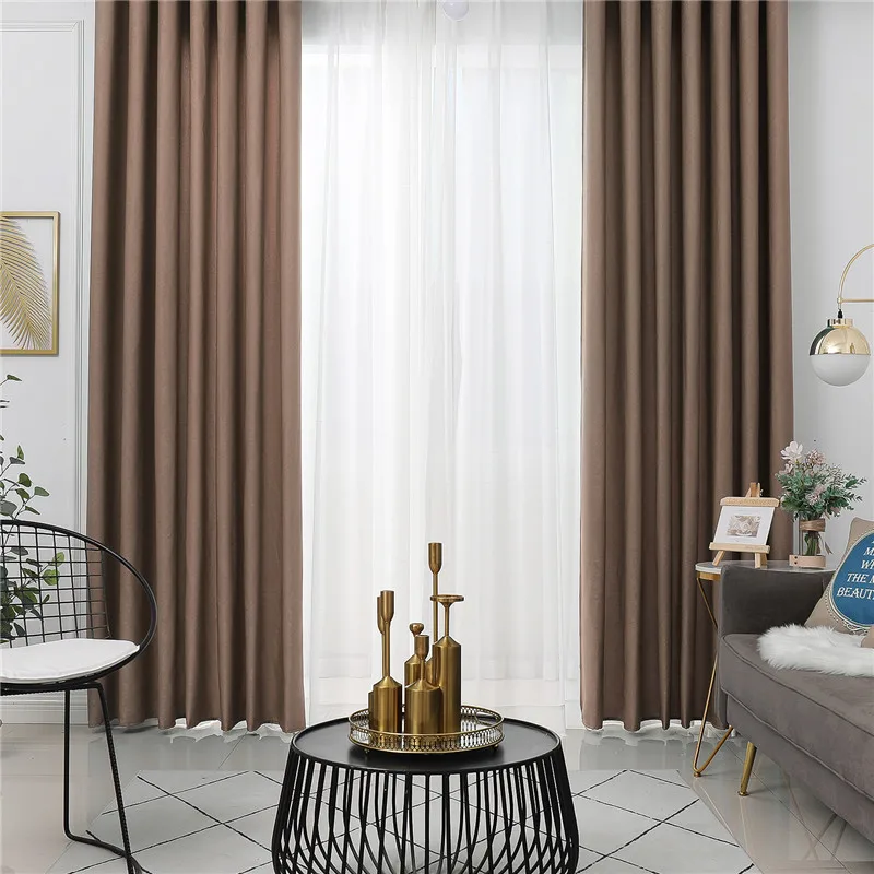 Мягкие бархатные светонепроницаемые шторы YokiSTG для гостиной спальни однотонные