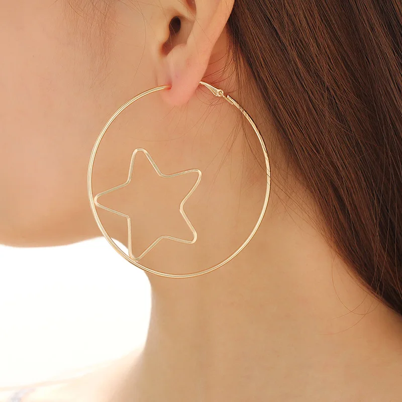 19 различных простых стилей геометрический узор большие круглые женские серьги