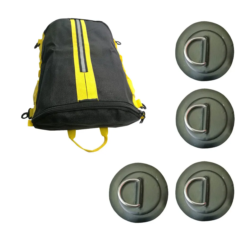 Dark Blue Pad N Bag Dinghy надувная лодка SUP D кольцевая прокладка сетчатая крышка сумка для лодки каноэ-Рафтинг стойте вверх весло доска палуба карман сумка для хранения - Цвет: Dark Blue Pad N Bag