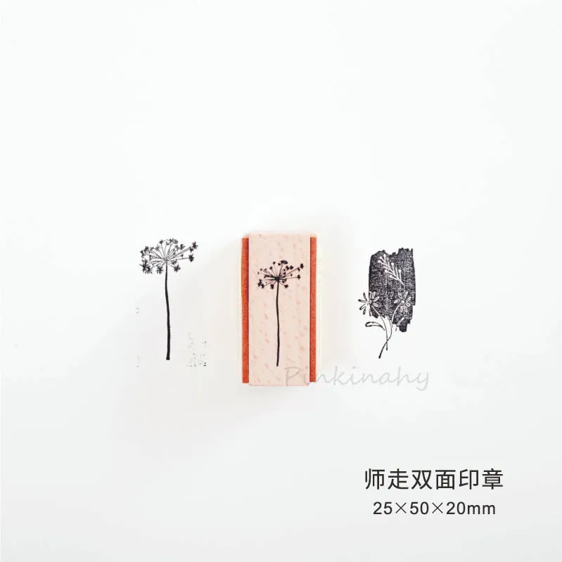 Fragrant Grass Collection wood stamp Plants wooden rubber stamps for scrapbooking Handmade card diy stamp Photo Album Craft gift - Цвет: 7