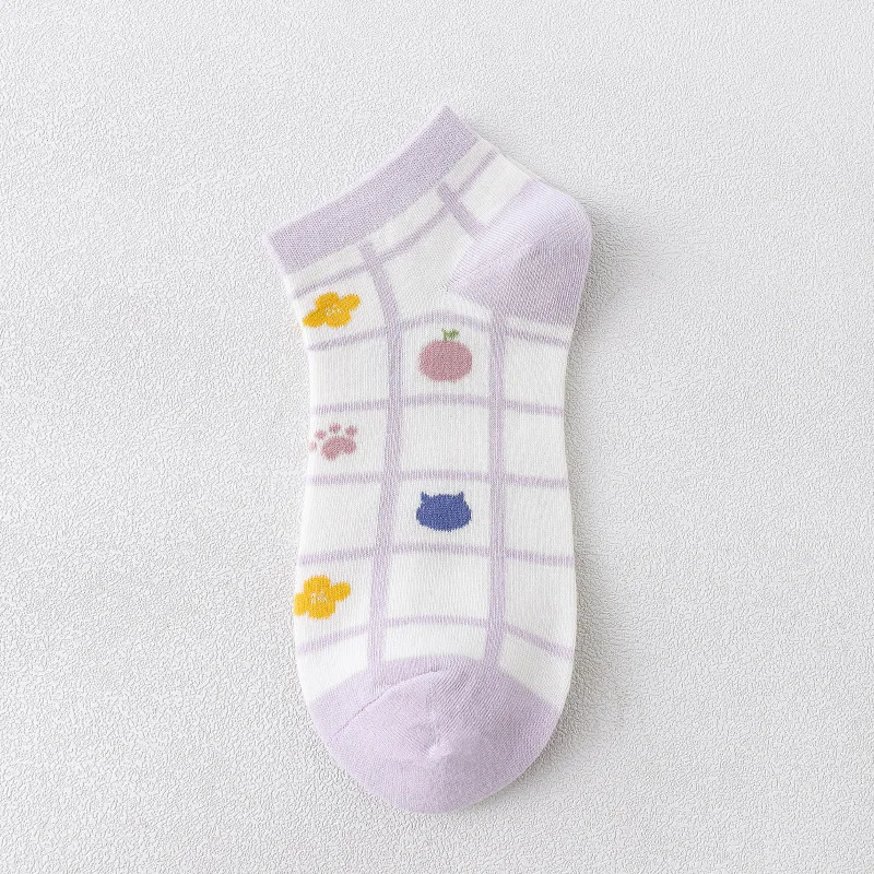 

Women Socks Cotton Strawberry Cartoon Sock Woman Colorful Unisex Short Funny Novelty Sox Spring Summer Female Trendy Calcetines