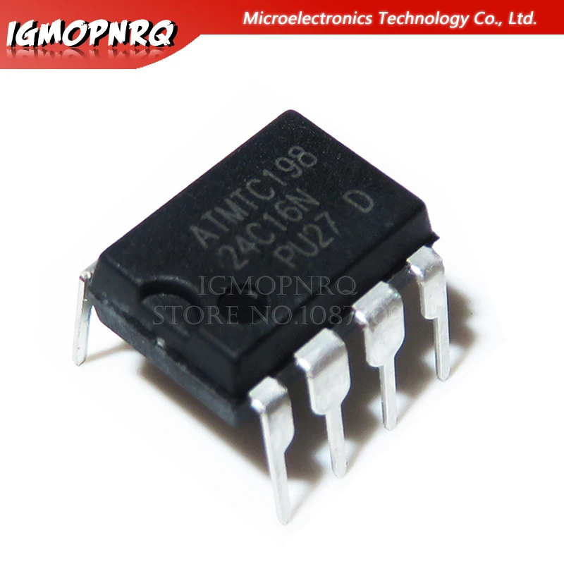 10 шт. AT24C16N 24C16N 24C16 AT24N16 DIP 8 EEPROM (2048x8) 16K 1 5 новый оригинальный|eeprom 24c16| |