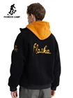 Мужская теплая флисовая куртка Pioneer Camp, Повседневная Свободная куртка черного цвета с карманами на молнии, зимняя уличная куртка, AJK908229