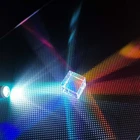 Оптическая Призма 18*18*18 мм, Радужный кубик светильник, большой подарок, детский научный эксперимент, радужная дихройная Призма