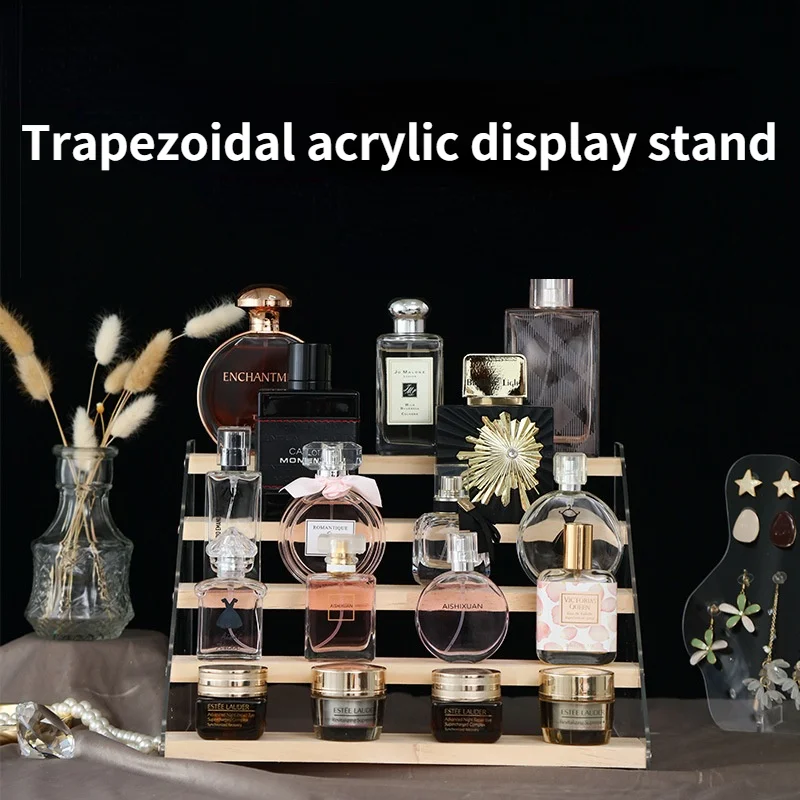 5-уровневая акриловая деревянная витрина стеллаж для духов очков косметики кукол