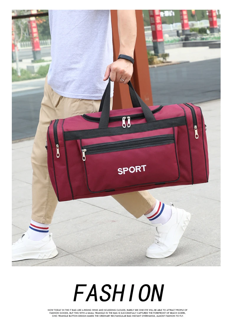 Waterproof Men Sport Travel Bag Women GYM Bags New Red Yoga Fitness Bag Unisex Handbag Large Capacity Nylon Duffle Bag XA165K