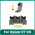 Подставка для пылесоса Dyson V7 V8, многофункциональный пластиковый держатель для хранения и Вешалка из пилона, можно стирать, сэкономить место, серый цвет