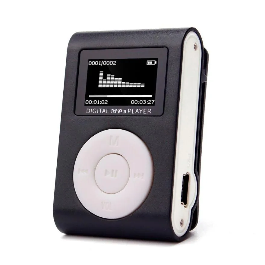 Новый стиль мини Usb Клип Mp3 плеер ЖК экран Поддержка Micro Sd Tf карта воспоминания не