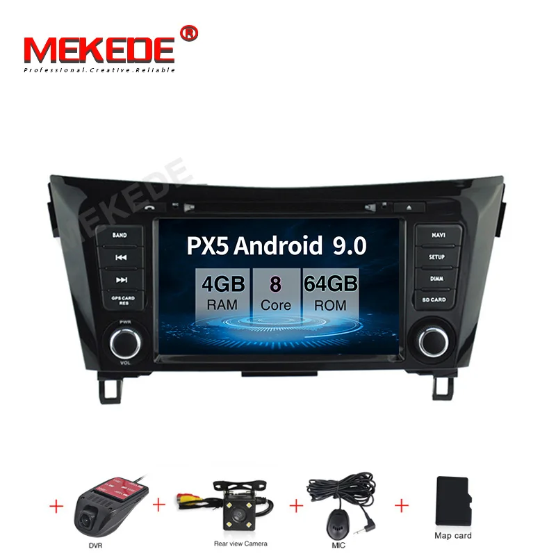 64G DVD camera DVR MEKEDE 8core 4G ram 64G rom HD экран автомобиля радио Android9.0 для Nissan qashqai X-Trail- gps навигатор dvd плеер - Цвет: 64G DVD camera DVR