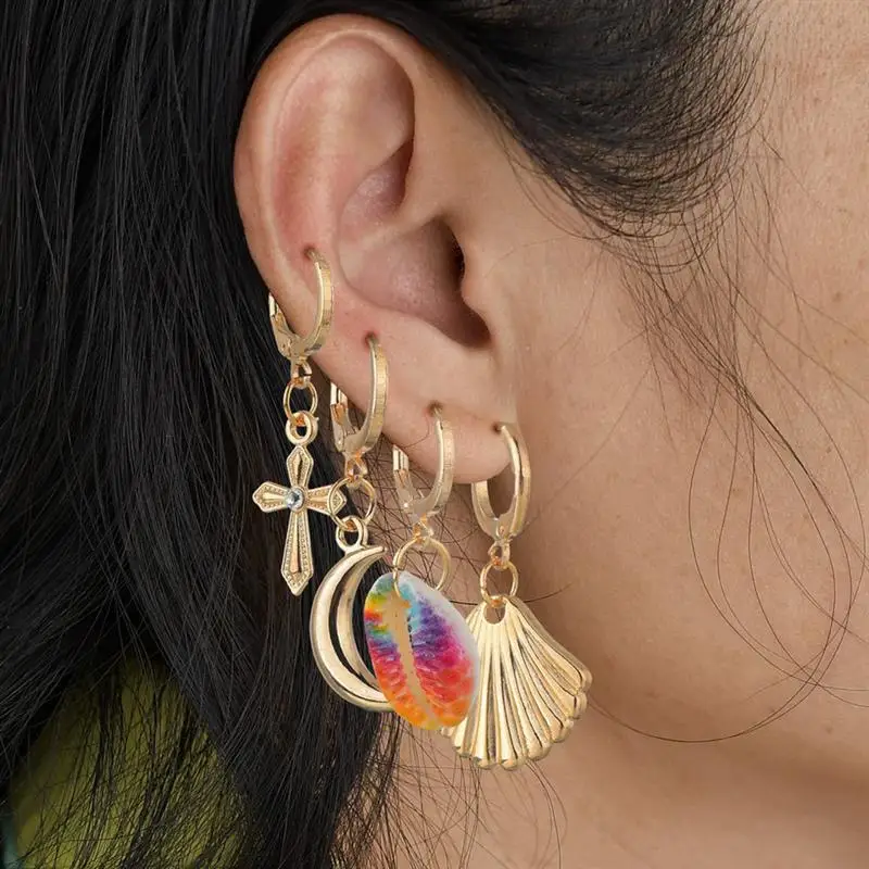 4 шт./компл. пляжные серьги украшения для сережек повседневные декоративные